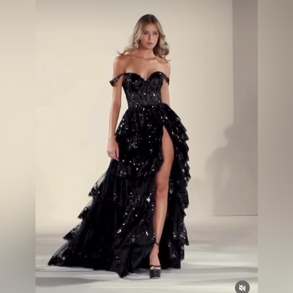 Black Sherri Hill Gown Style 55500 Size 4
